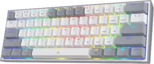 كيبورد جيمنج ميكانيكي 60% Redragon K617 Fizz – رمادي