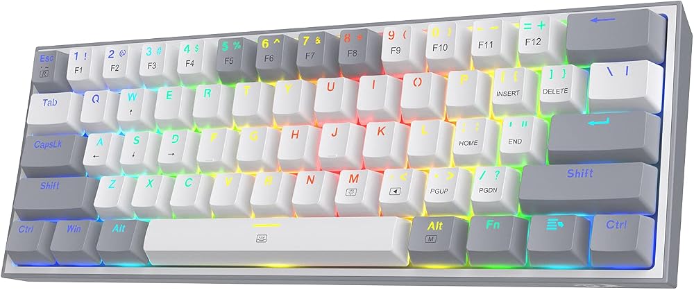كيبورد جيمنج ميكانيكي 60% Redragon K617 Fizz – رمادي