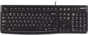 كيبورد سلكي Logitech K120 للمكتب والمنزل – أسود