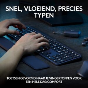 كيبورد لاسلكي احترافي Logitech MX Keys S بإضاءة خلفية – جرافيت 2