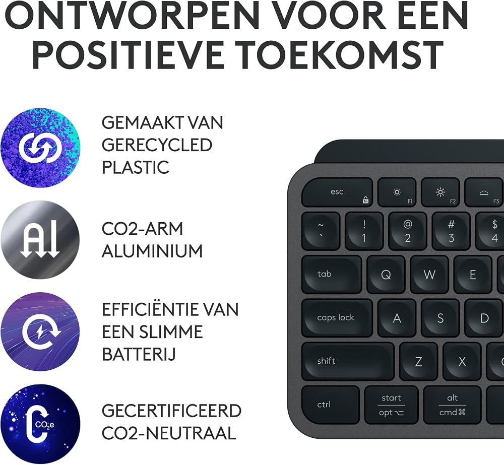 كيبورد لاسلكي احترافي Logitech MX Keys S بإضاءة خلفية – جرافيت 5