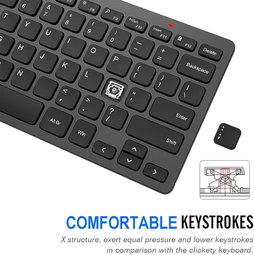 كيبورد لاسلكي نحيف Arteck HW098 بمستقبل USB – أسود 3
