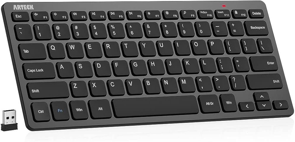 كيبورد لاسلكي نحيف Arteck HW098 بمستقبل USB – أسود