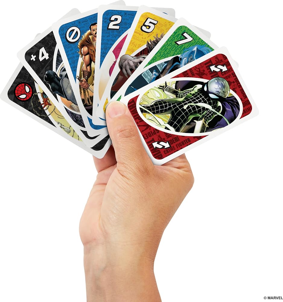 لعبة أونو سبايدر مان UNO The Amazing Spider-Man من Mattel Games 2