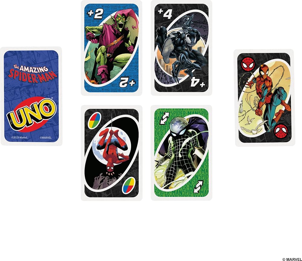 لعبة أونو سبايدر مان UNO The Amazing Spider-Man من Mattel Games 3