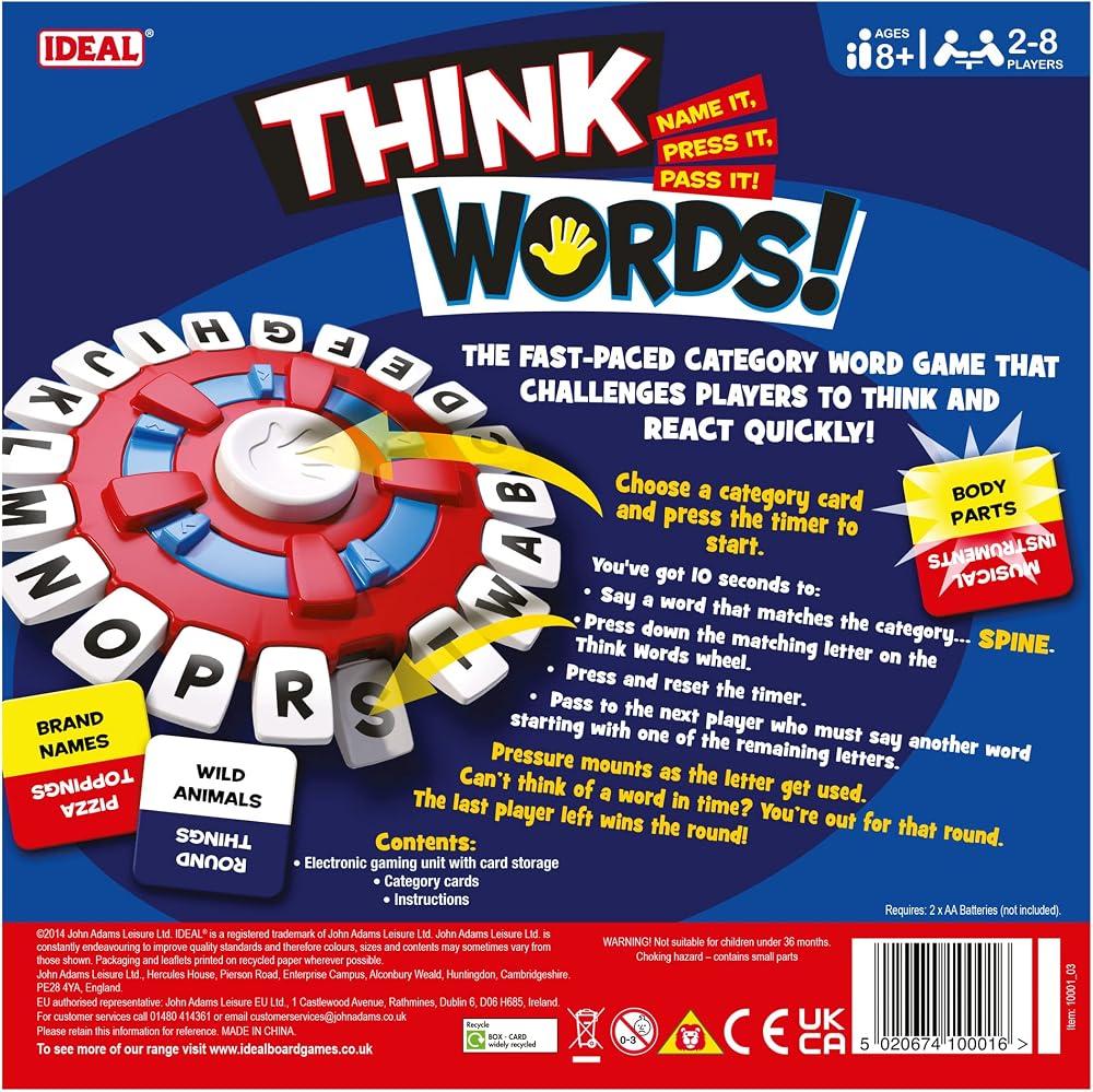 لعبة ثينك ووردز Think Words من Ideal - لعبة الكلمات السريعة 4