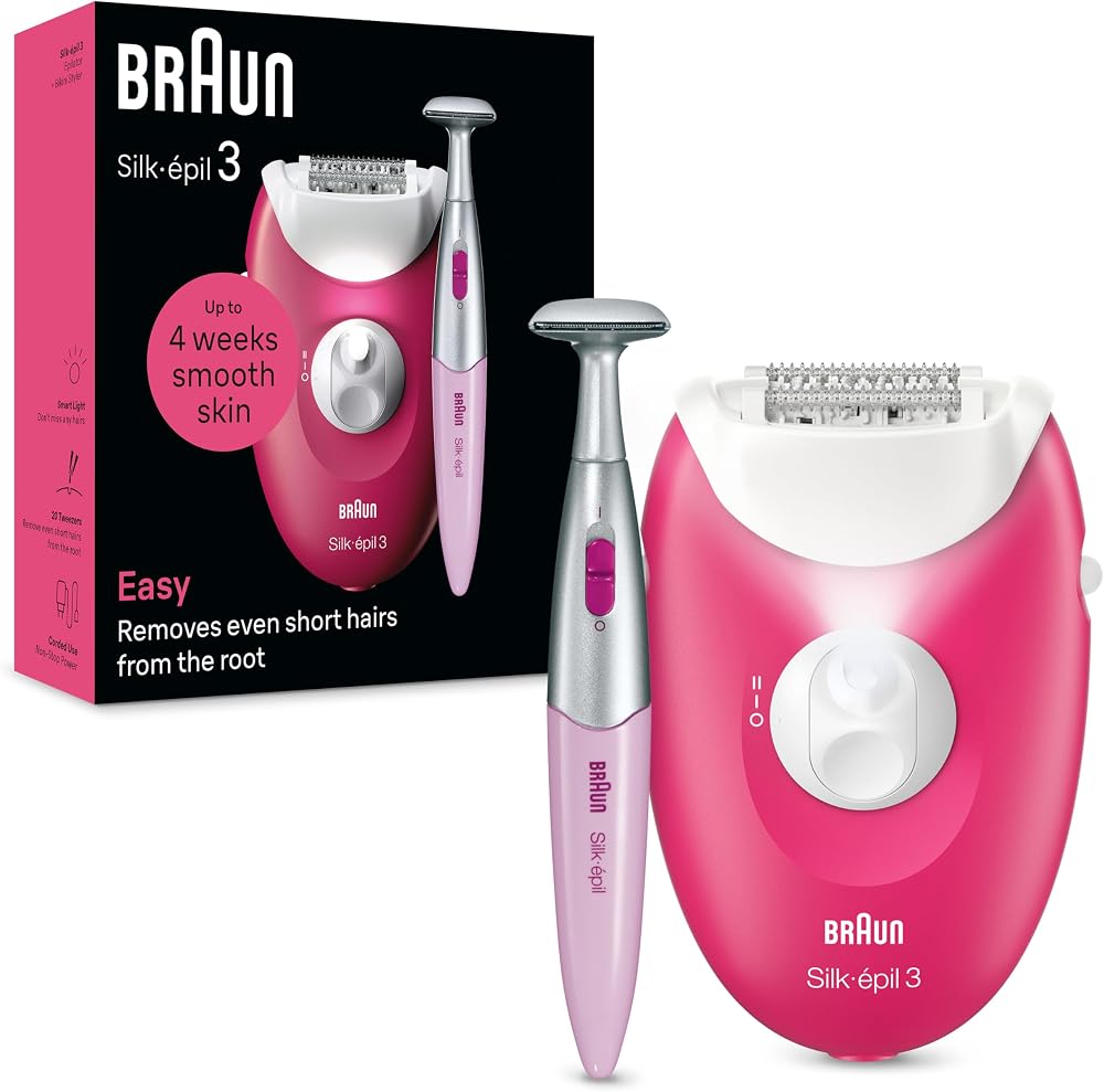 ماكينة إزالة الشعر للسيدات Braun Silk-épil 3 3-202 بإضاءة SmartLight 2