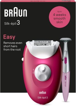 ماكينة إزالة الشعر للسيدات Braun Silk-épil 3 3-202 بإضاءة SmartLight