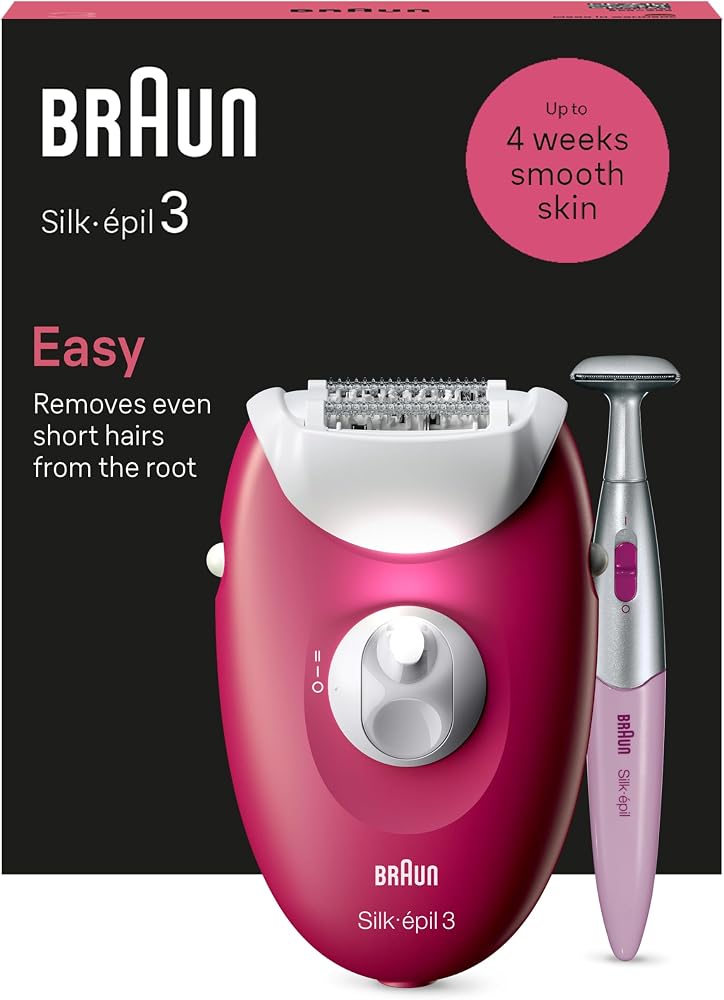 ماكينة إزالة الشعر للسيدات Braun Silk-épil 3 3-202 بإضاءة SmartLight