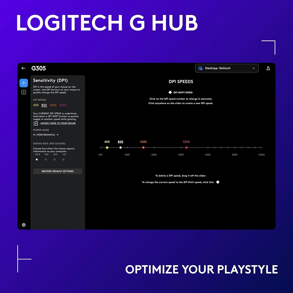 ماوس جيمنج لاسلكي Logitech G305 LIGHTSPEED – أسود 5