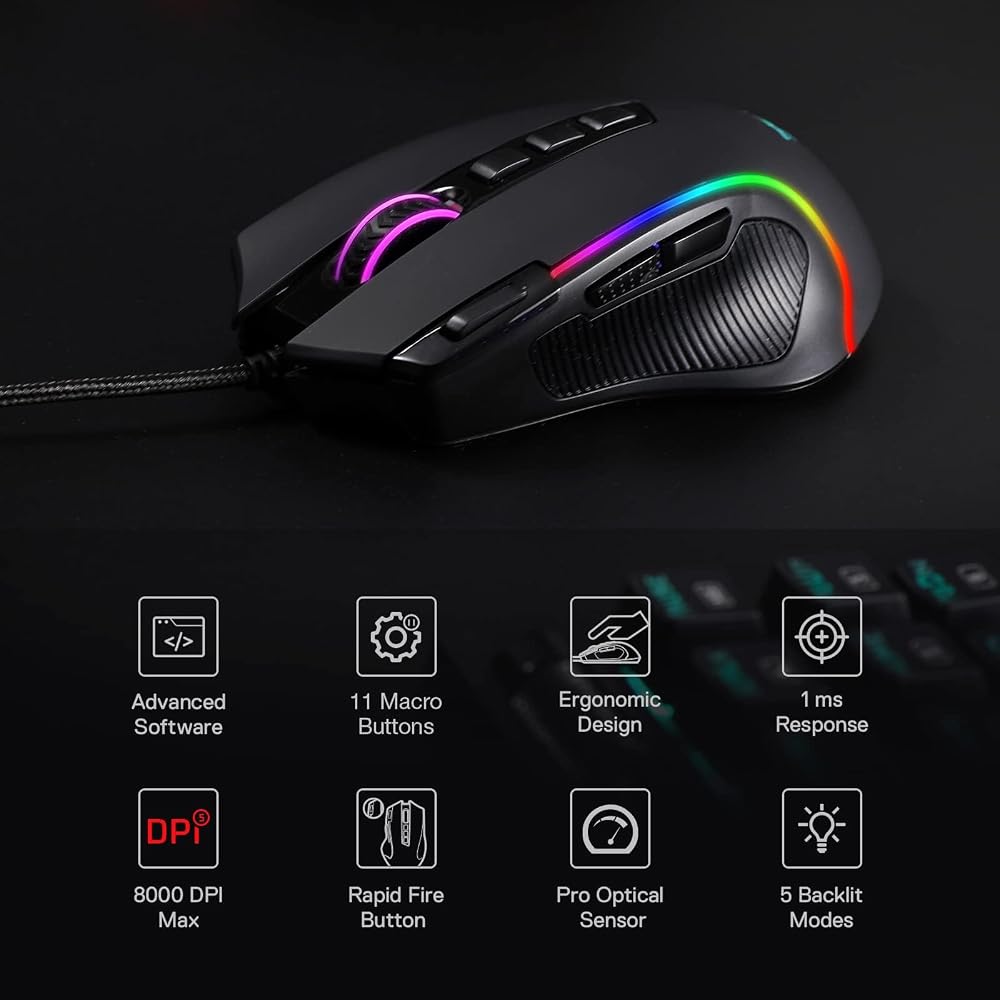 ماوس جيمنج Redragon M612 Predator RGB – 11 زر 3