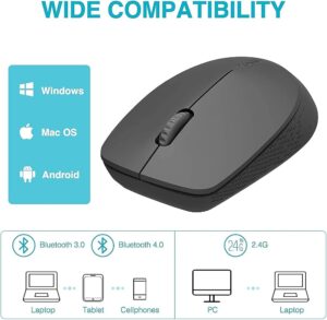 ماوس صامت متعدد الأجهزة Rapoo M100 Silent – بلوتوث و2.4GHz 2