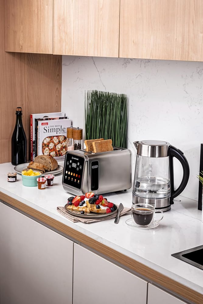 محمصة خبز ذكية Nutricook NC-TS201 بشاشة لمس لشريحتين 5
