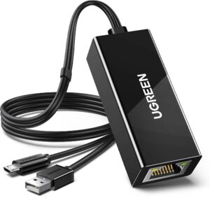 محول إيثرنت Micro USB لأجهزة Fire TV Stick وChromecast من UGREEN 30985