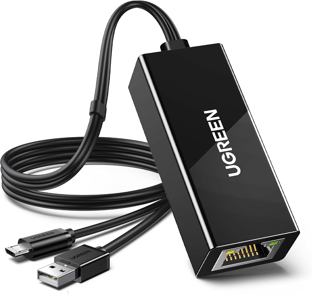 محول إيثرنت Micro USB لأجهزة Fire TV Stick وChromecast من UGREEN 30985