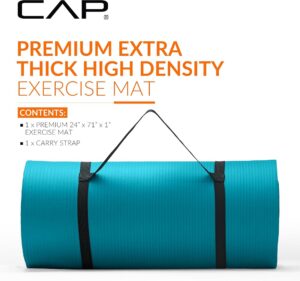 مرتبة تمارين ويوجا سميكة 2.5 سم CAP Barbell مع حزام حمل 2