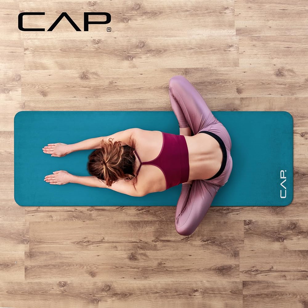مرتبة تمارين ويوجا سميكة 2.5 سم CAP Barbell مع حزام حمل 5