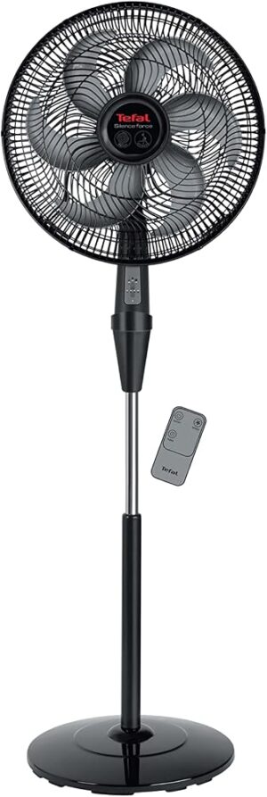 مروحة ستاند Tefal Silence Force VG4130EE صامتة مع جهاز تحكم عن بعد