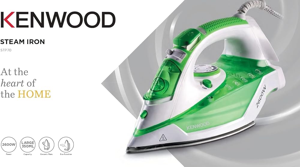 مكواة بخار Kenwood STP70.000WG بقوة 2600 وات وقاعدة سيراميك 5
