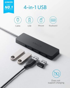 موزع USB 3.0 من Anker بأربعة منافذ Ultra Slim – كابل 60 سم 2