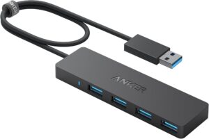 موزع USB 3.0 من Anker بأربعة منافذ Ultra Slim – كابل 60 سم