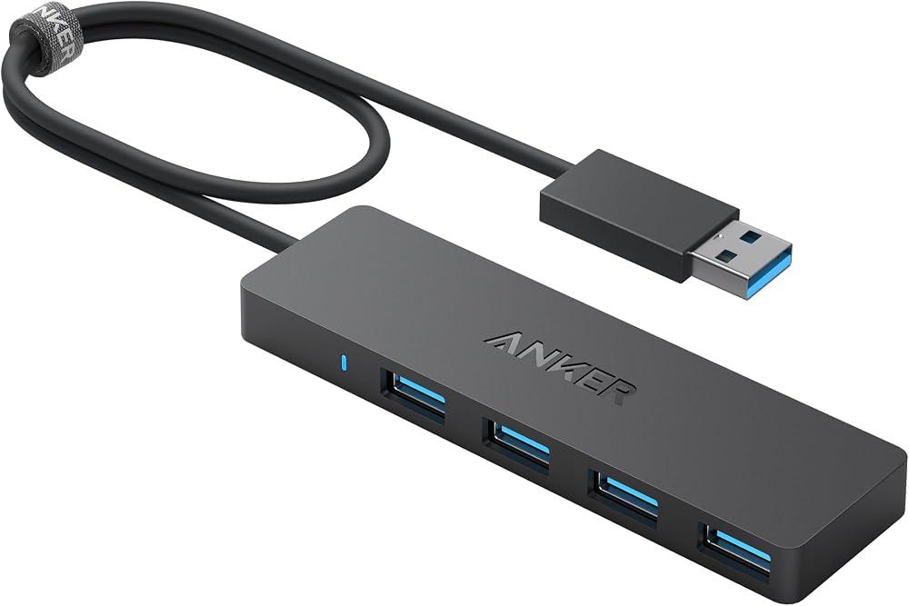 موزع USB 3.0 من Anker بأربعة منافذ Ultra Slim – كابل 60 سم