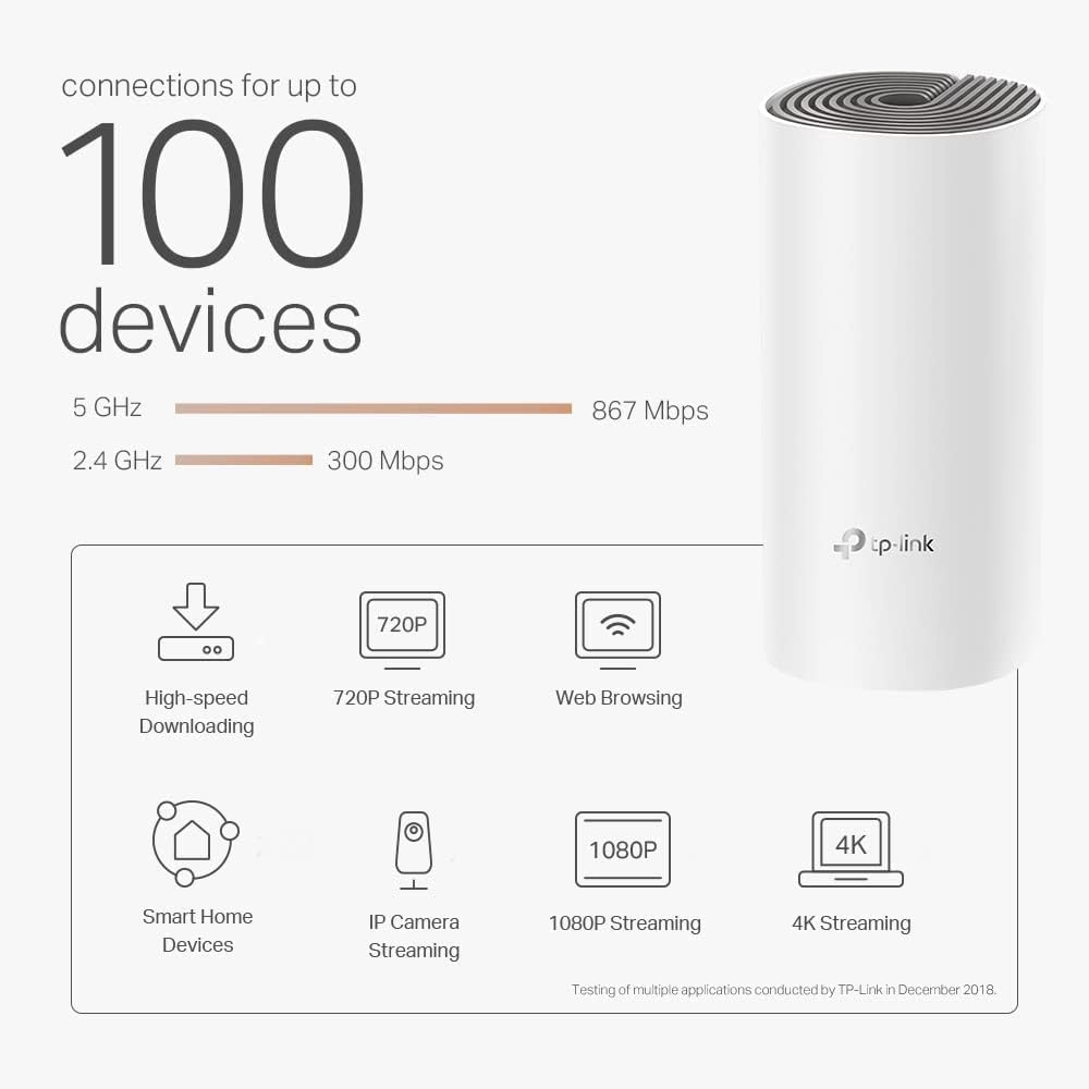 نظام واي فاي Mesh من TP-Link Deco E4 AC1200 - عبوة 3 قطع 3