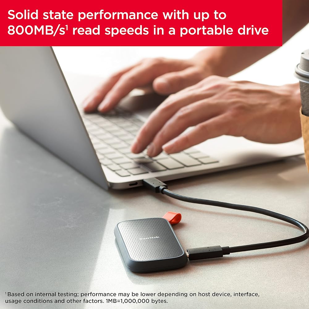 هارد SSD خارجي SanDisk Portable SSD سعة 1 تيرا USB-C 4