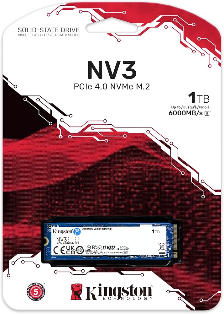 هارد SSD داخلي Kingston NV3 NVMe M.2 سعة 1 تيرا PCIe 4.0 3
