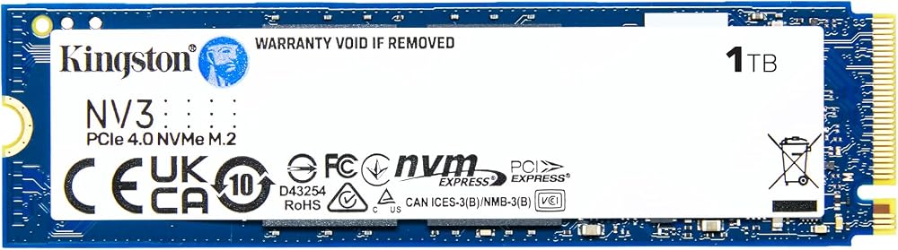 هارد SSD داخلي Kingston NV3 NVMe M.2 سعة 1 تيرا PCIe 4.0