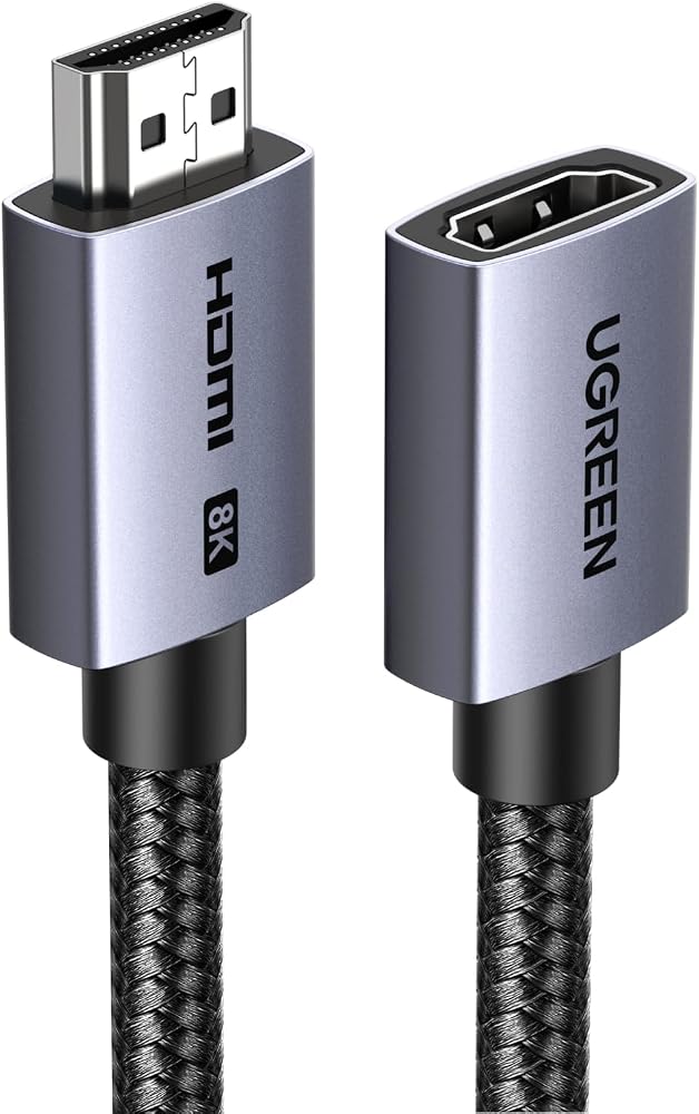 وصلة تطويل HDMI 2.1 قصيرة UGREEN بدقة 8K وطول 15 سم للتي في ستيك