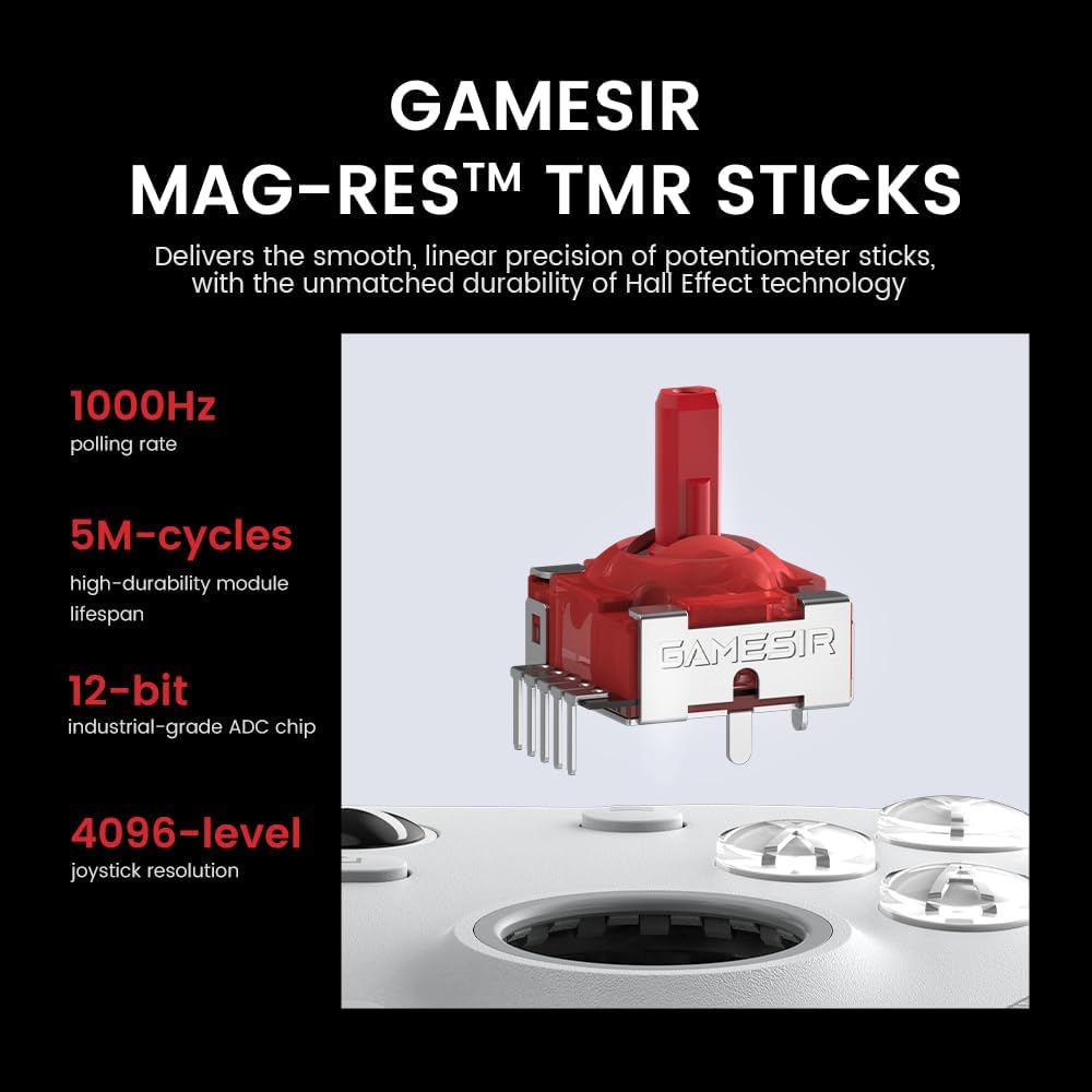 يد تحكم GameSir G7 Pro لأجهزة Xbox والكمبيوتر بعصي TMR - أبيض 3