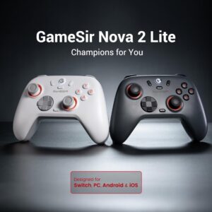 يد تحكم GameSir Nova 2 Lite لاسلكية للكمبيوتر و Switch وأندرويد - رمادي 2