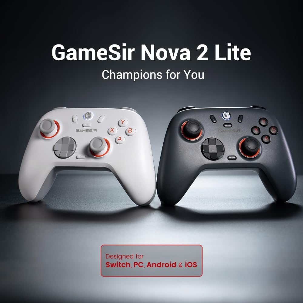 يد تحكم GameSir Nova 2 Lite لاسلكية للكمبيوتر و Switch وأندرويد - رمادي 2